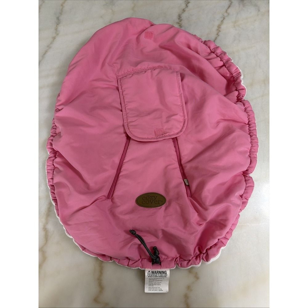 Cozy Cover Infant Pink Carseat Canopy SeatCover Fleece Lined‎